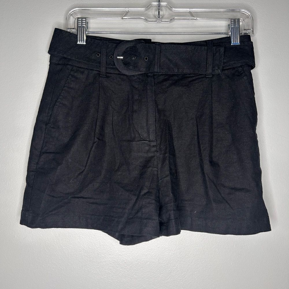Express High Rise shortie Linen Blend Shorts